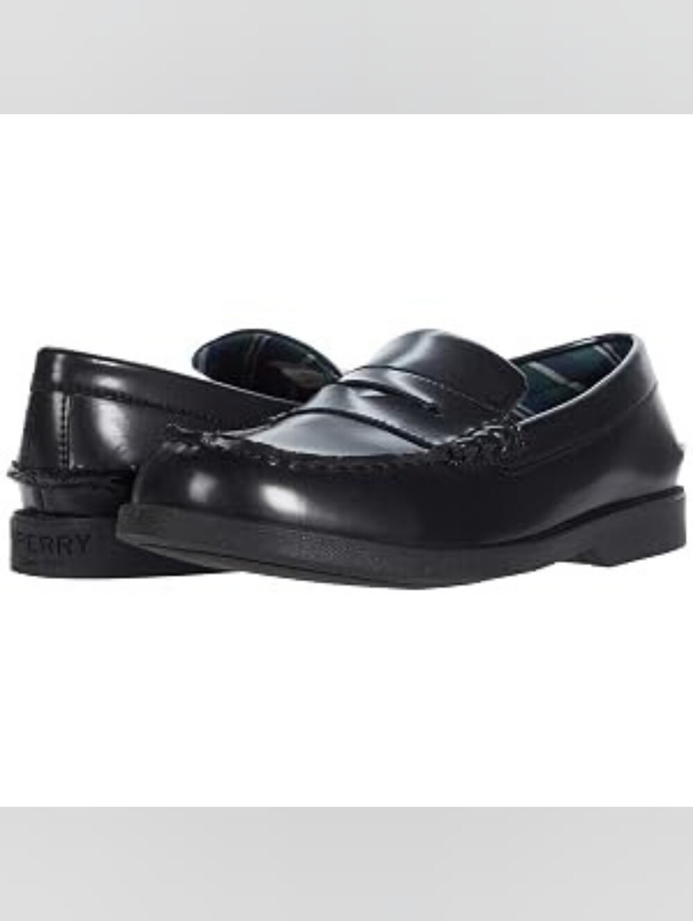 SPERRY Kids Unisex Colton PlushWave Loafers In Black 7W.